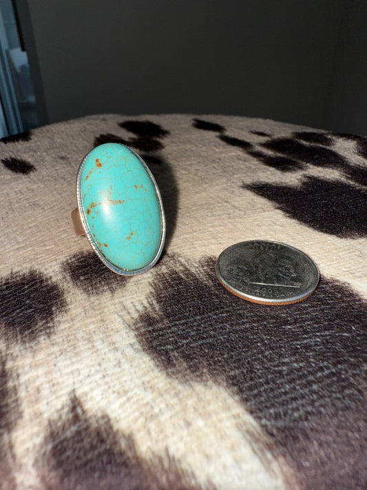 Oval Turquoise Ring